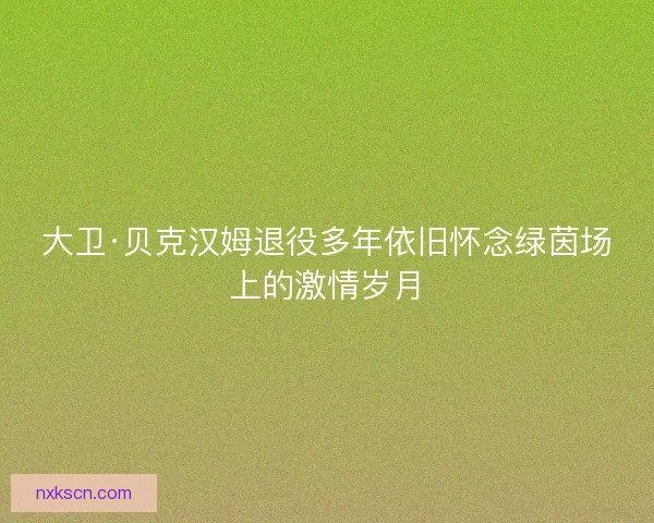 大卫·贝克汉姆退役多年依旧怀念绿茵场上的激情岁月