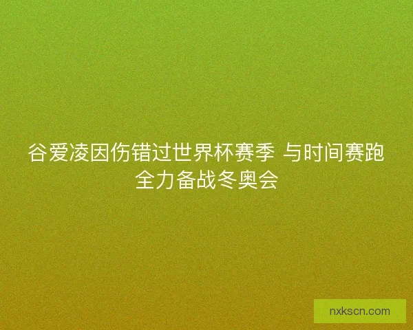 谷爱凌因伤错过世界杯赛季 与时间赛跑全力备战冬奥会