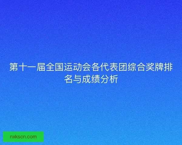 第十一届全国运动会各代表团综合奖牌排名与成绩分析